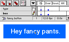 Editing the Button symbol
