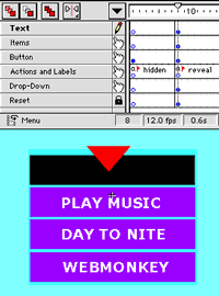 Creating a dropdown menu.