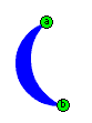 Those little green dots are the shape hints.